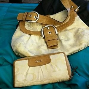 Coach purse with matching wallet